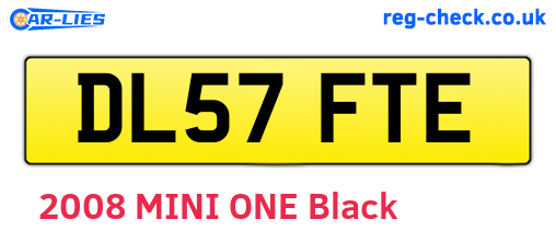 DL57FTE are the vehicle registration plates.