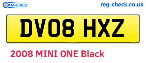 DV08HXZ are the vehicle registration plates.
