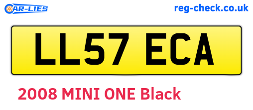 LL57ECA are the vehicle registration plates.