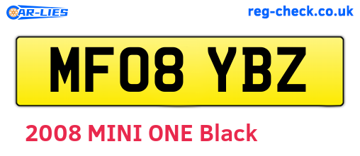 MF08YBZ are the vehicle registration plates.