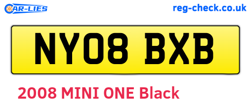 NY08BXB are the vehicle registration plates.