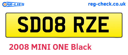 SD08RZE are the vehicle registration plates.