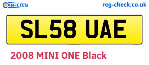 SL58UAE are the vehicle registration plates.