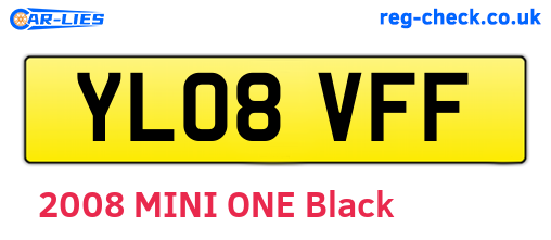 YL08VFF are the vehicle registration plates.