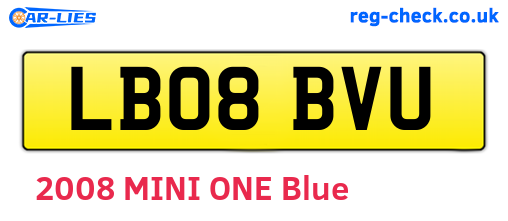 LB08BVU are the vehicle registration plates.