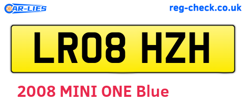 LR08HZH are the vehicle registration plates.