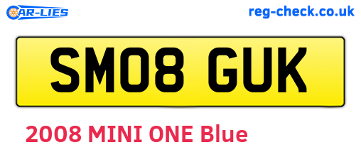 SM08GUK are the vehicle registration plates.
