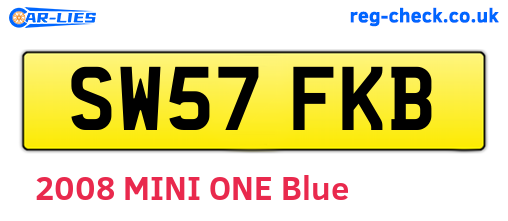 SW57FKB are the vehicle registration plates.