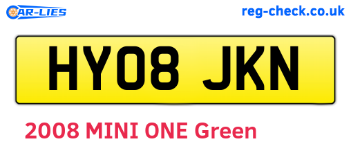 HY08JKN are the vehicle registration plates.