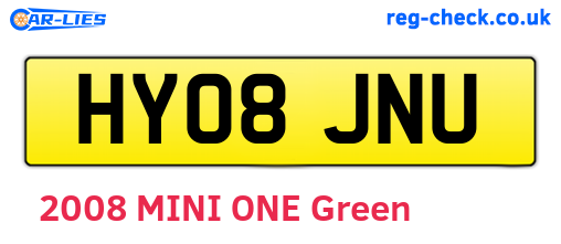 HY08JNU are the vehicle registration plates.