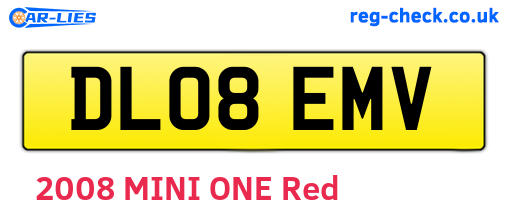 DL08EMV are the vehicle registration plates.