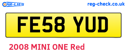 FE58YUD are the vehicle registration plates.
