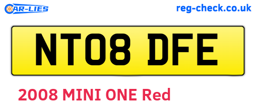 NT08DFE are the vehicle registration plates.