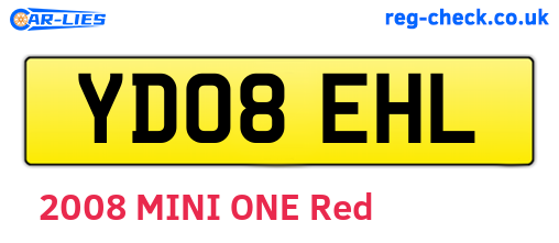 YD08EHL are the vehicle registration plates.