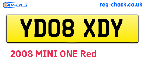YD08XDY are the vehicle registration plates.