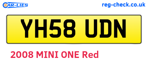 YH58UDN are the vehicle registration plates.