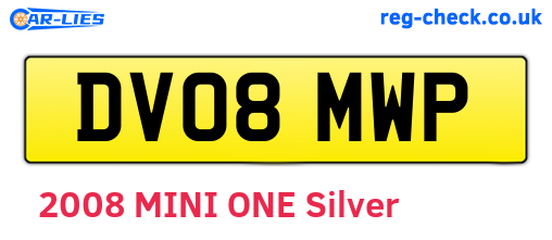 DV08MWP are the vehicle registration plates.