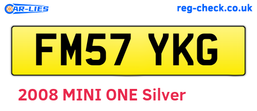 FM57YKG are the vehicle registration plates.