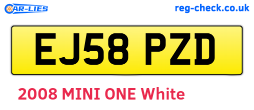 EJ58PZD are the vehicle registration plates.