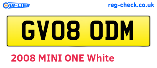 GV08ODM are the vehicle registration plates.