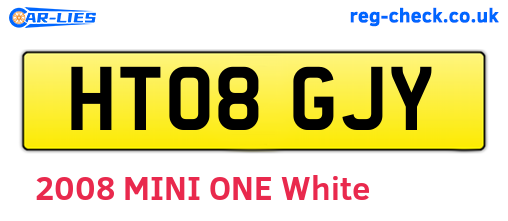 HT08GJY are the vehicle registration plates.