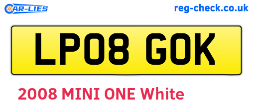 LP08GOK are the vehicle registration plates.