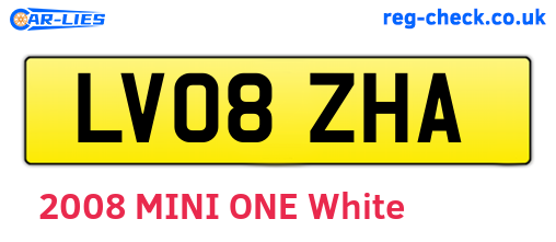 LV08ZHA are the vehicle registration plates.