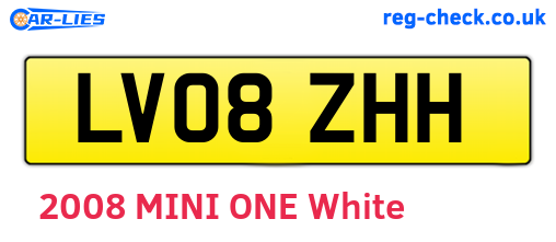 LV08ZHH are the vehicle registration plates.