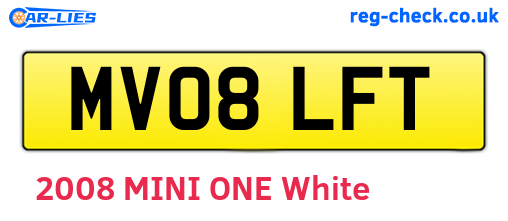MV08LFT are the vehicle registration plates.