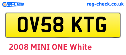 OV58KTG are the vehicle registration plates.