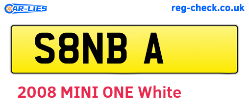S8NBA are the vehicle registration plates.