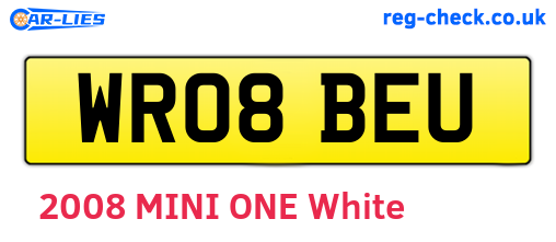 WR08BEU are the vehicle registration plates.