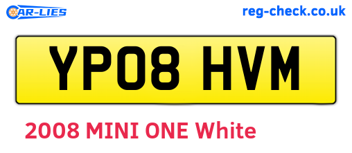 YP08HVM are the vehicle registration plates.