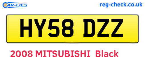 HY58DZZ are the vehicle registration plates.