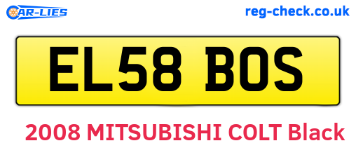 EL58BOS are the vehicle registration plates.