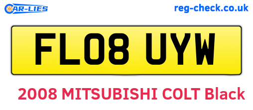FL08UYW are the vehicle registration plates.