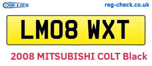LM08WXT are the vehicle registration plates.