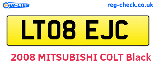LT08EJC are the vehicle registration plates.