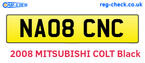 NA08CNC are the vehicle registration plates.