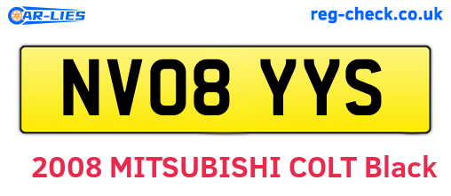 NV08YYS are the vehicle registration plates.