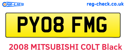PY08FMG are the vehicle registration plates.