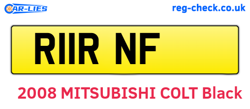 R11RNF are the vehicle registration plates.