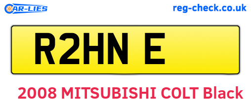 R2HNE are the vehicle registration plates.