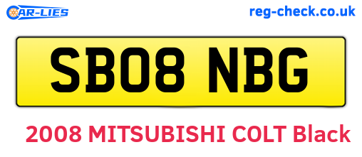 SB08NBG are the vehicle registration plates.