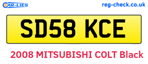 SD58KCE are the vehicle registration plates.