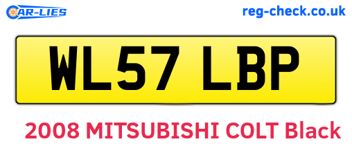 WL57LBP are the vehicle registration plates.