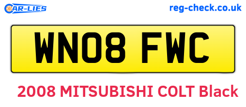 WN08FWC are the vehicle registration plates.