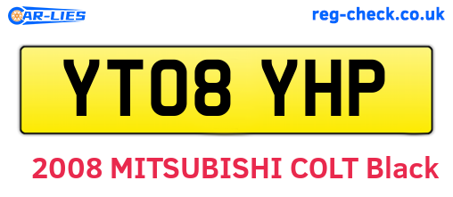 YT08YHP are the vehicle registration plates.