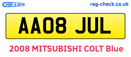 AA08JUL are the vehicle registration plates.