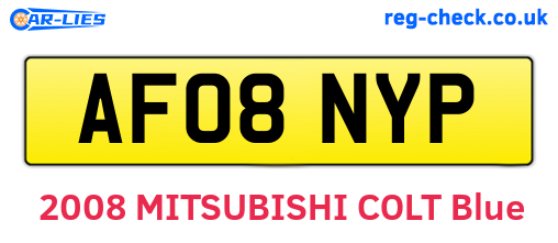 AF08NYP are the vehicle registration plates.